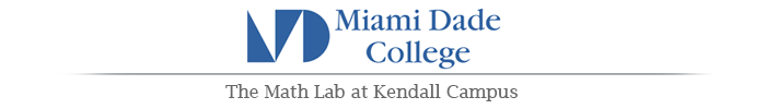 Miami Dade College Kendall Math Lab Logo
